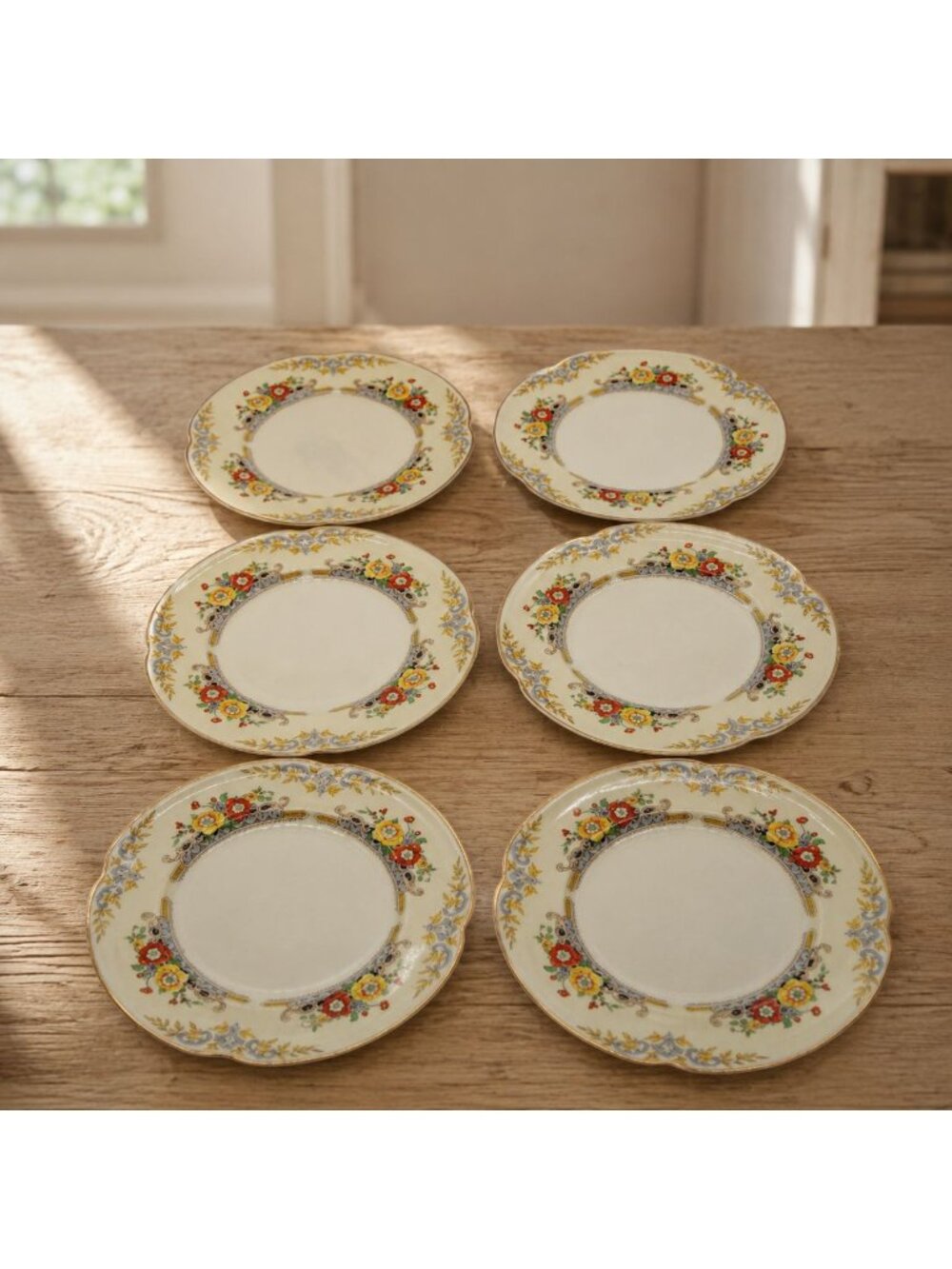 Vintage Johnson Bros Pareek The Langhorn 6 Side Plates England 6.5" Set